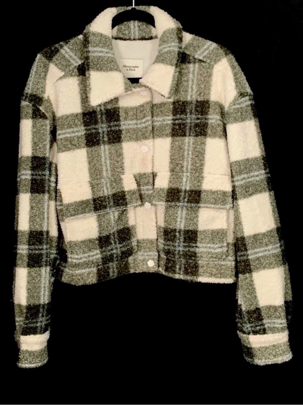 Abercrombie & Fitch Faux Fur Plaid Jacket